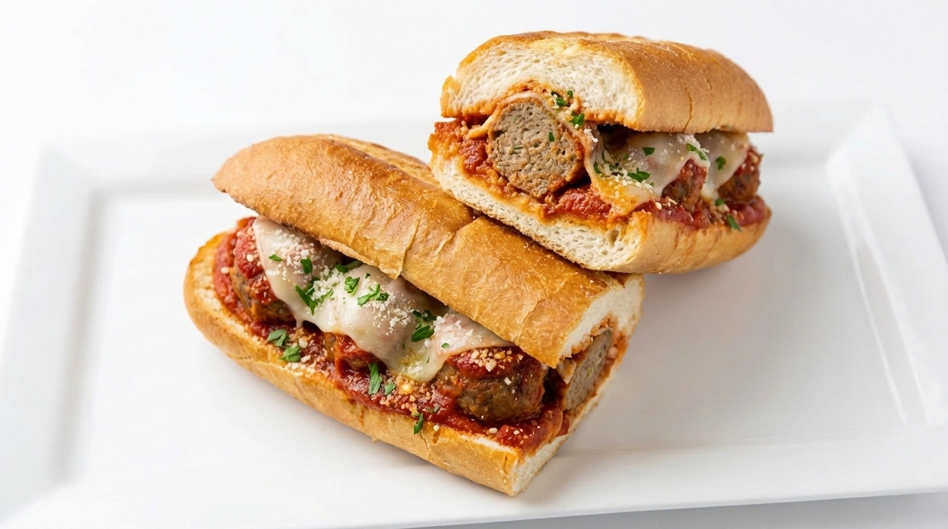 Fresh meatball sub at Subs N Such in Calgary